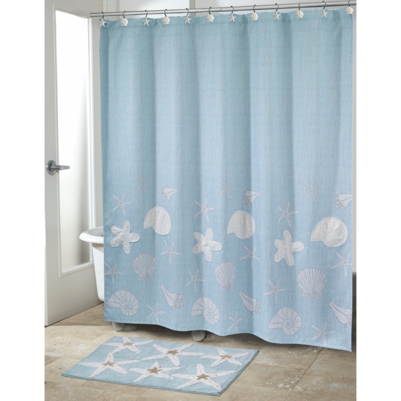 Sequin Shells Shower Curtain