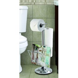 Toilet Caddy Tissue Dispenser with Magazine Rack