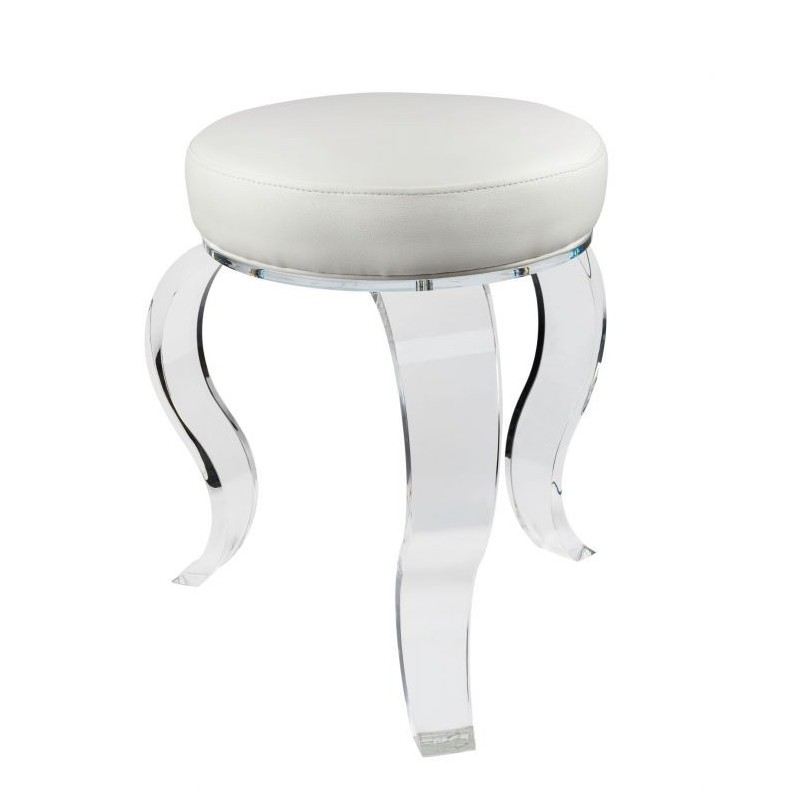 stool with acrylic legs