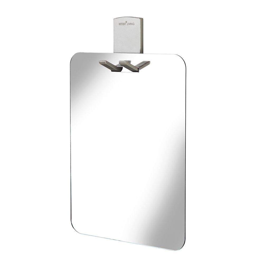 Miroir De Douche Anti-buée 17x13 Cm - 3 Ventouses, Incassable, Pour Rasage Précis Sous La Douche
