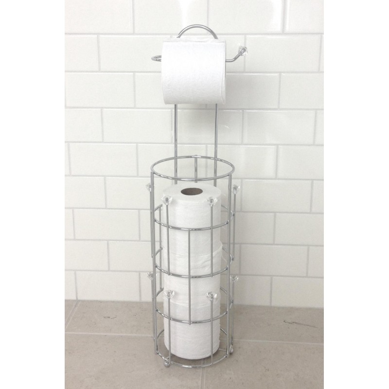 Bijou Free Standing Toilet Tissue Holder with Storage