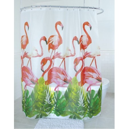 Flamingo Garden Shower Curtain