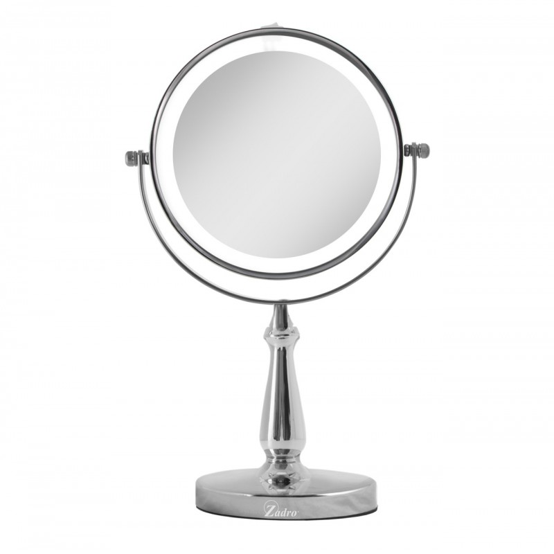 LED Lighted Dual Sided Vanity Mirror 1X/8X