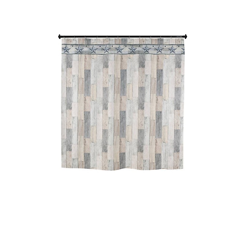 Weather Wood & Stars Shower Curtain