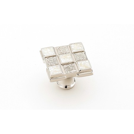 Avalon Bay White Mother of Pearl Square Knob