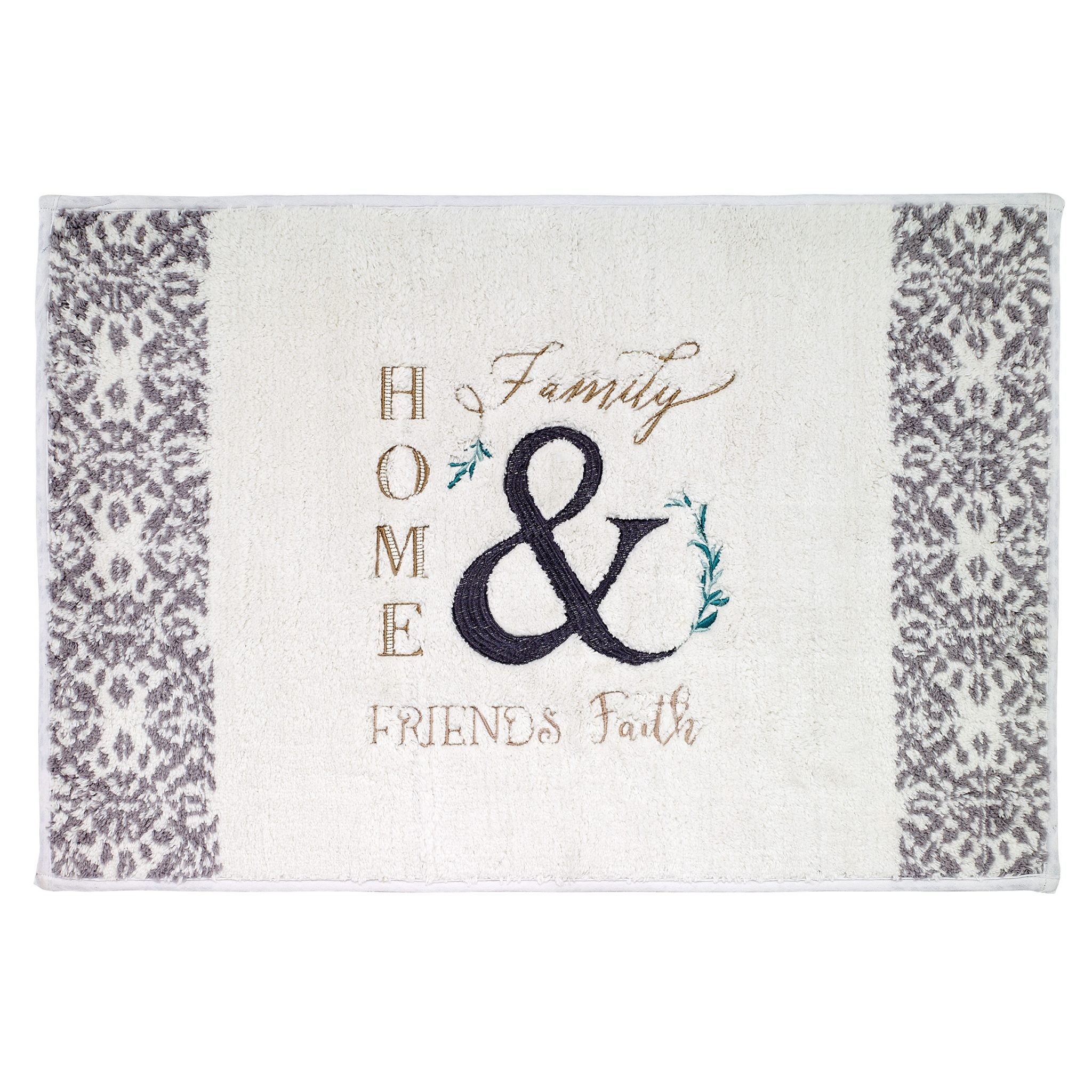 Modern Farmhouse Bath Rug HEX_Colour White