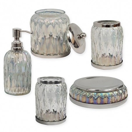 antique glass bathroom accessories