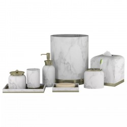 Misty Silver Bathroom Accessories Collection